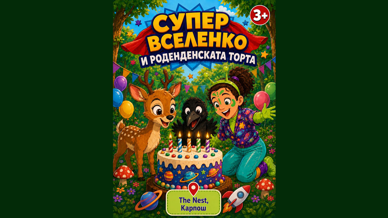 “Супер Вселенко и роденденската торта” во The Nest - Карпош!